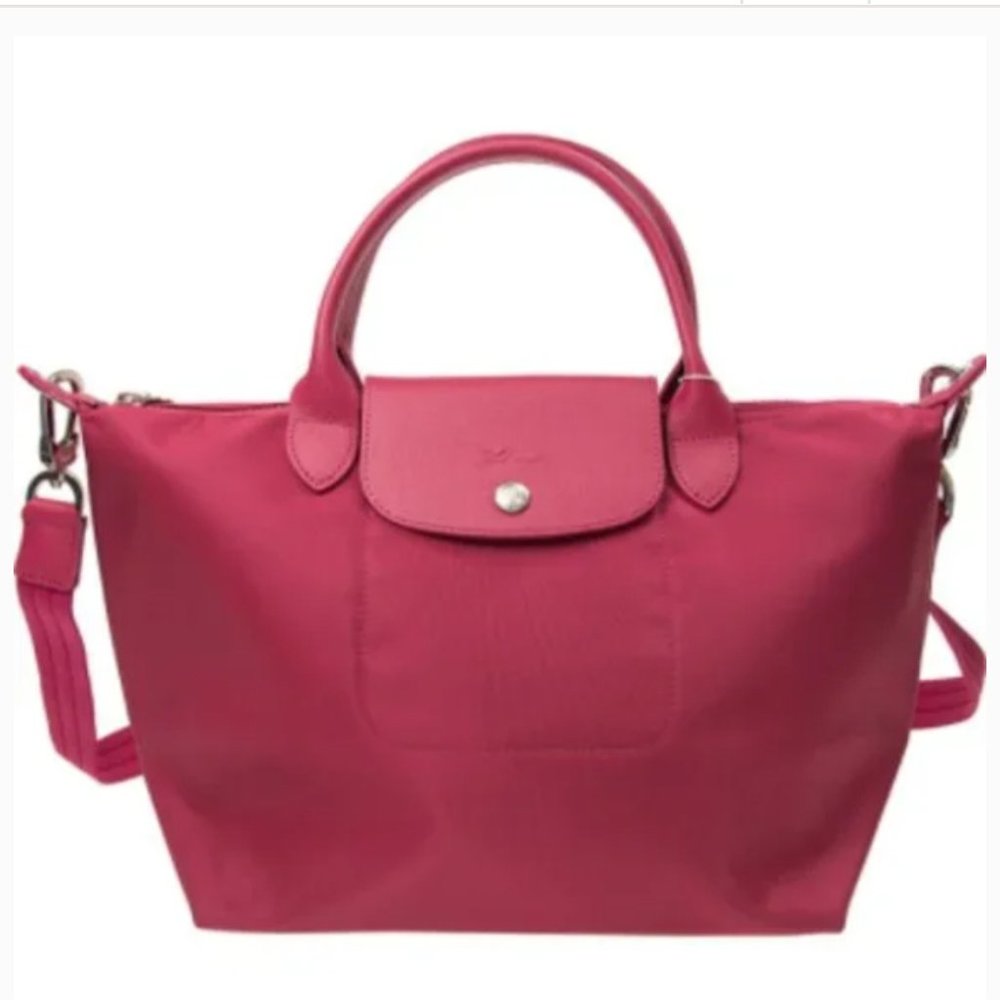 LONGCHAMP / RARE Le Pliage Neo Medium Raspberry